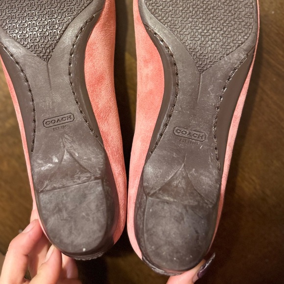 Coach Lydia Pink Suede Loafers with Bow and faux diamond accents - Picture 11 of 12